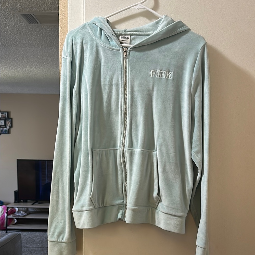 PINK Light Blue Hoodie